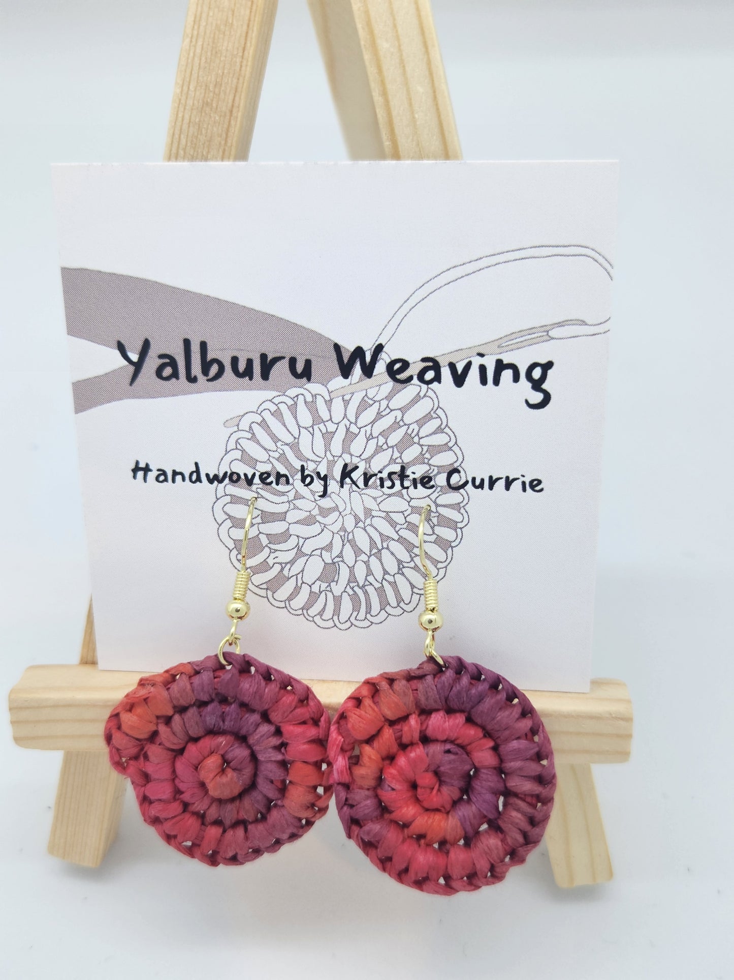 Red Multicolour Earrings - Mini