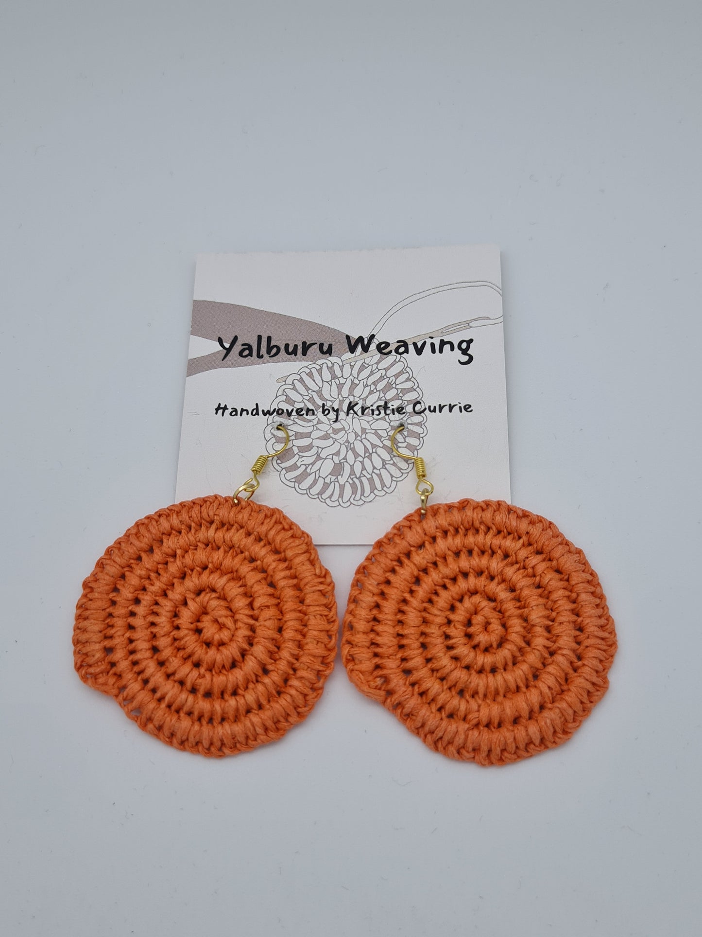Orange Woven Earrings