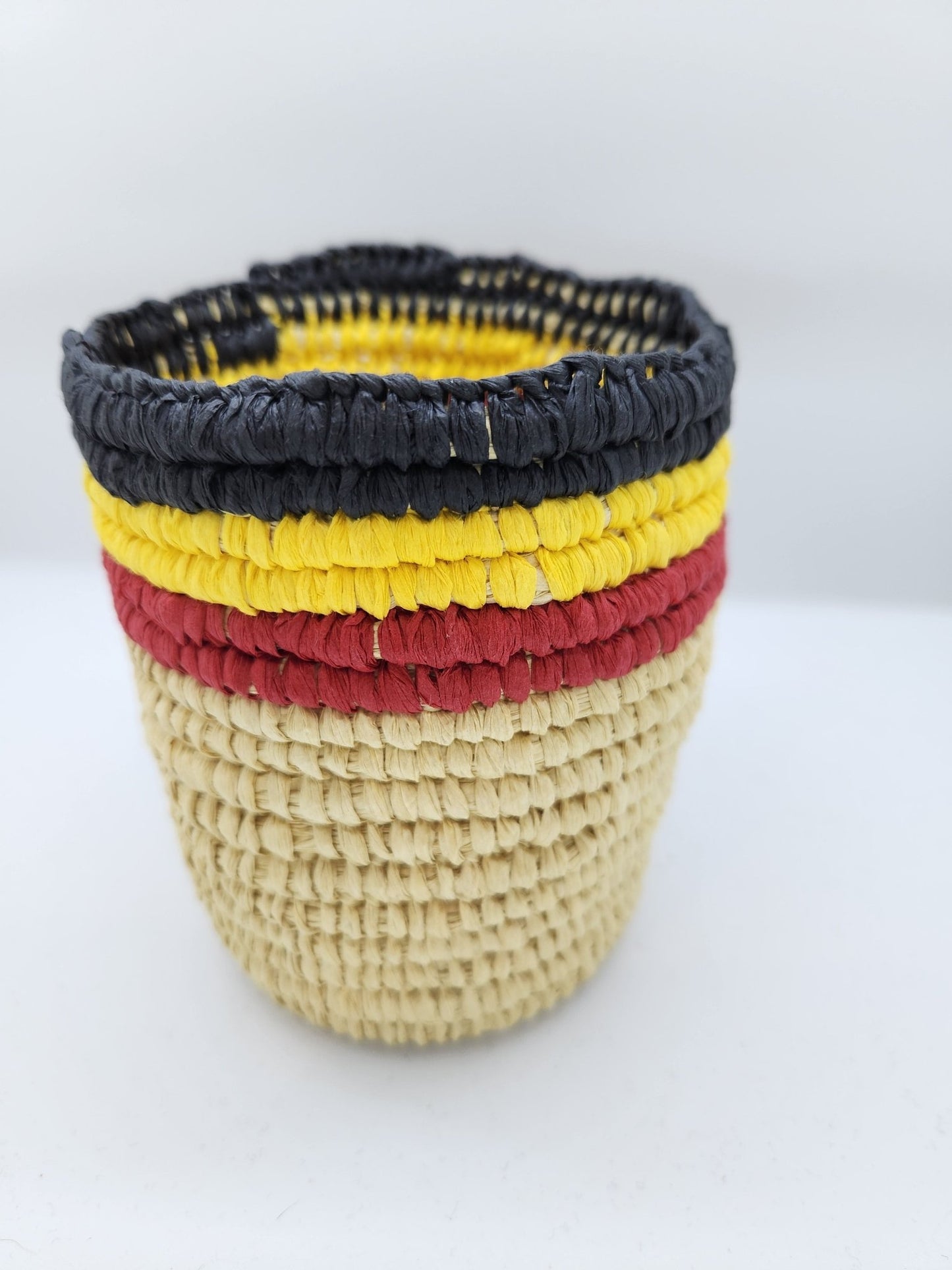 Aboriginal Colours Tall Basket - Yalburu Weaving