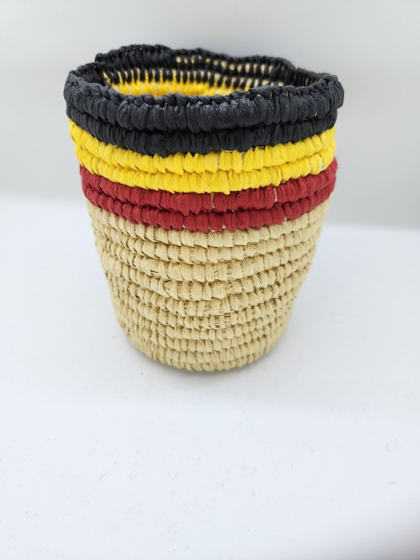 Aboriginal Colours Tall Basket - Yalburu Weaving
