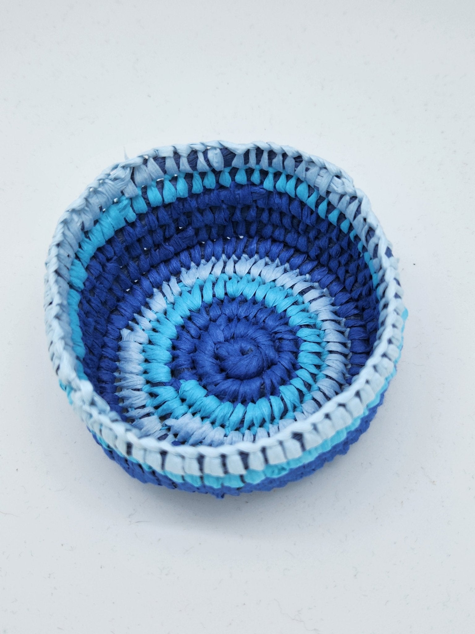 Blue Small Trinket Basket - Yalburu Weaving