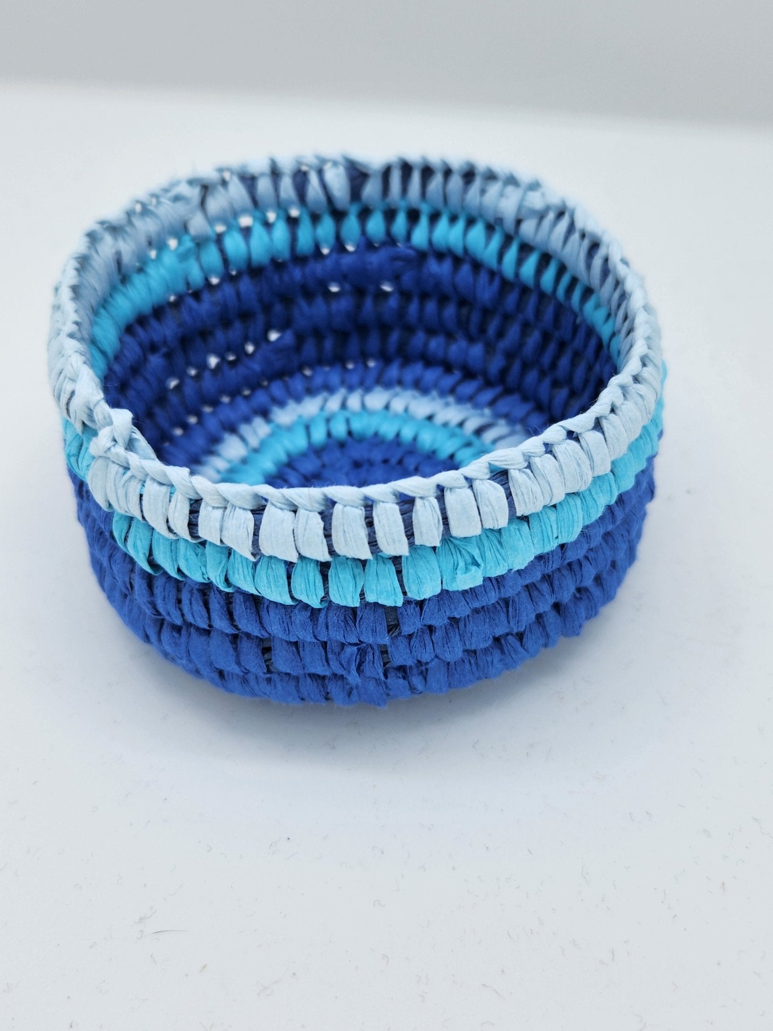 Blue Small Trinket Basket - Yalburu Weaving